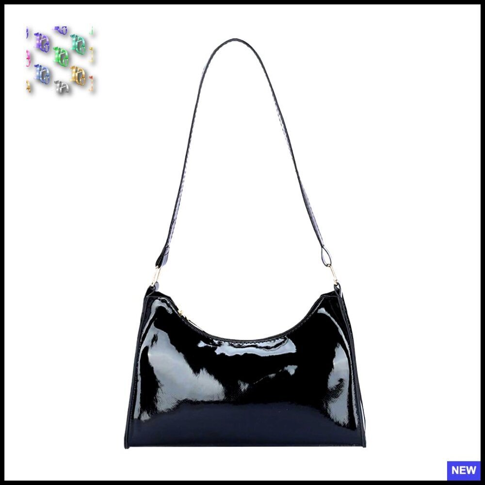 Patent Leather Clutch Evening Purse Mini Hobo Shoulder Bag Elegant Chic